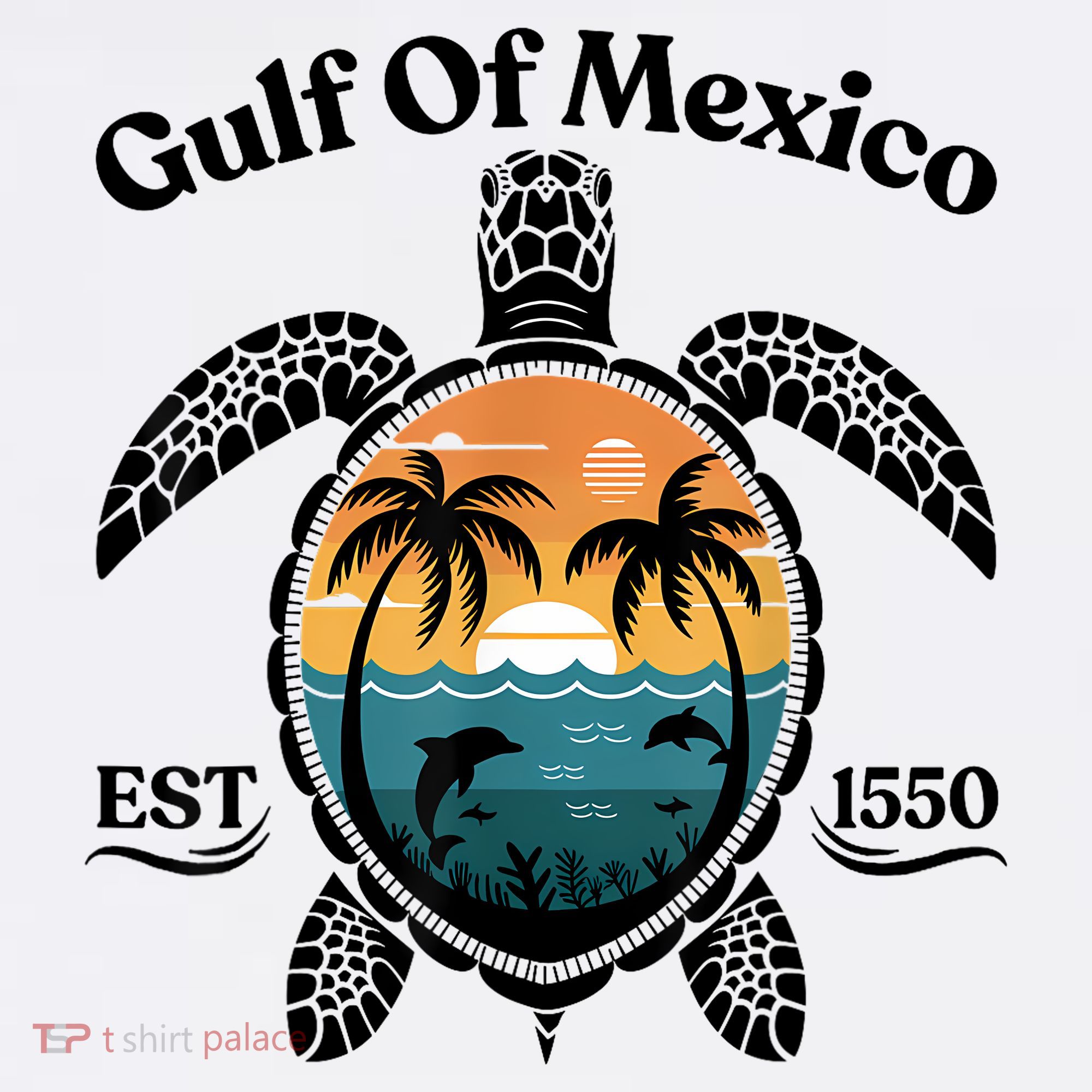 Gulf Of Mexico Turtle Est 1550 Gulf Of Mexico T-Shirt