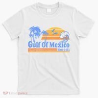 Gulf Of Mexico Since 1672 Retro Vintage Beach T-Shirt thumb 0
