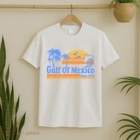 Gulf Of Mexico Since 1672 Retro Vintage Beach T-Shirt thumb 2