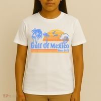 Gulf Of Mexico Since 1672 Retro Vintage Beach T-Shirt thumb 4