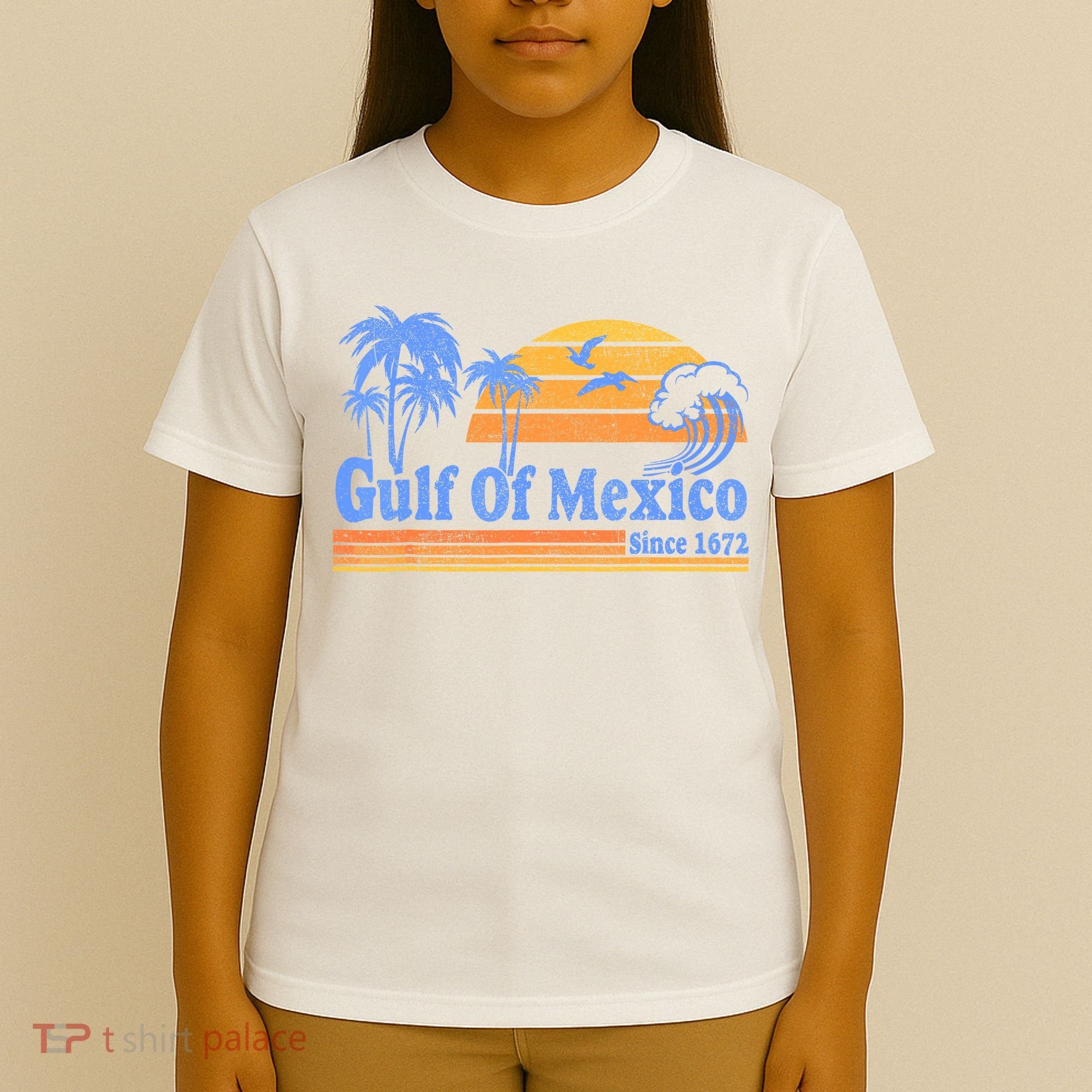 Gulf Of Mexico Since 1672 Retro Vintage Beach T-Shirt