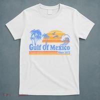 Gulf Of Mexico Since 1672 Retro Vintage Beach T-Shirt thumb 5
