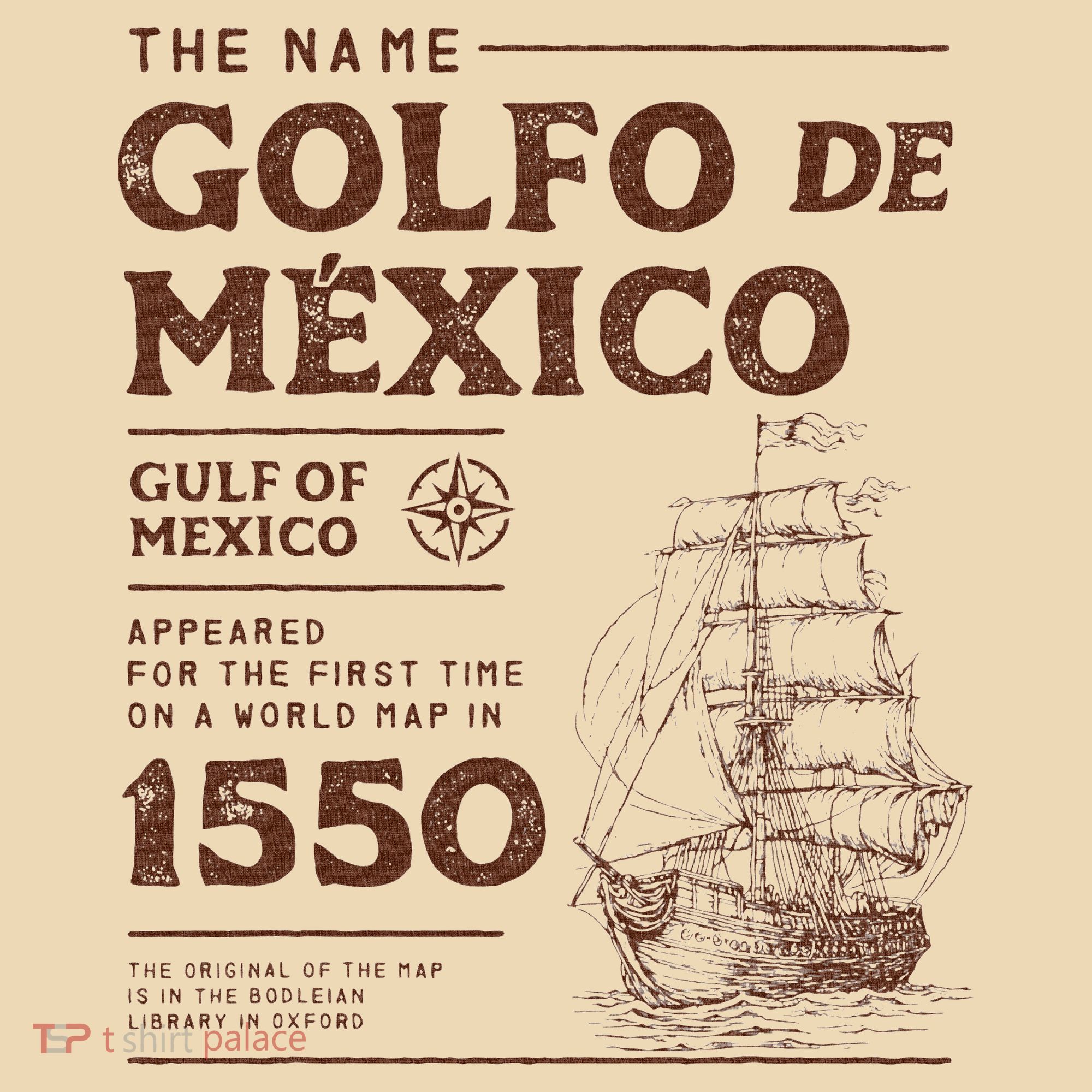 Gulf Of Mexico Name Origin 1550 Tote Bag