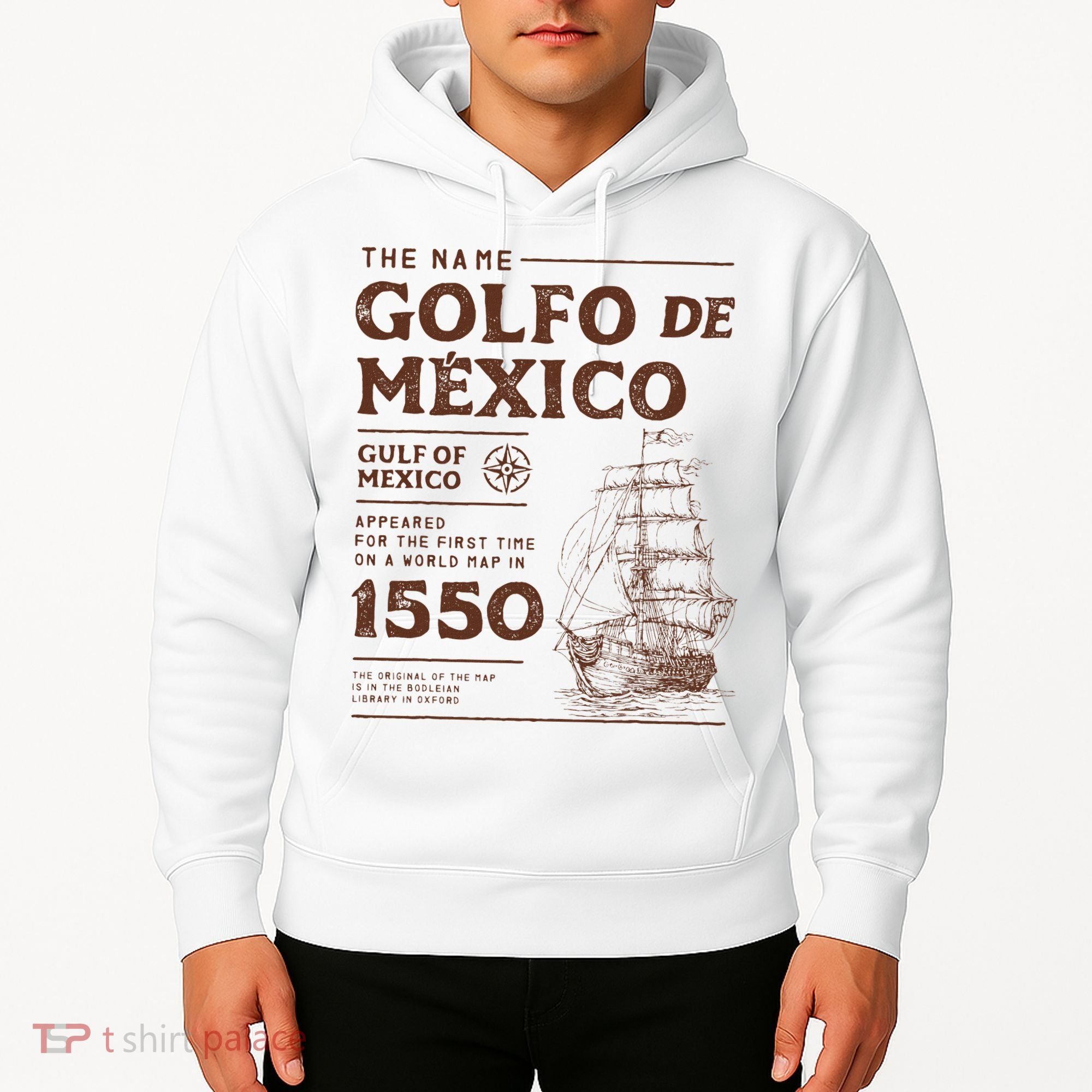 Gulf Of Mexico Name Origin 1550 Hoodie