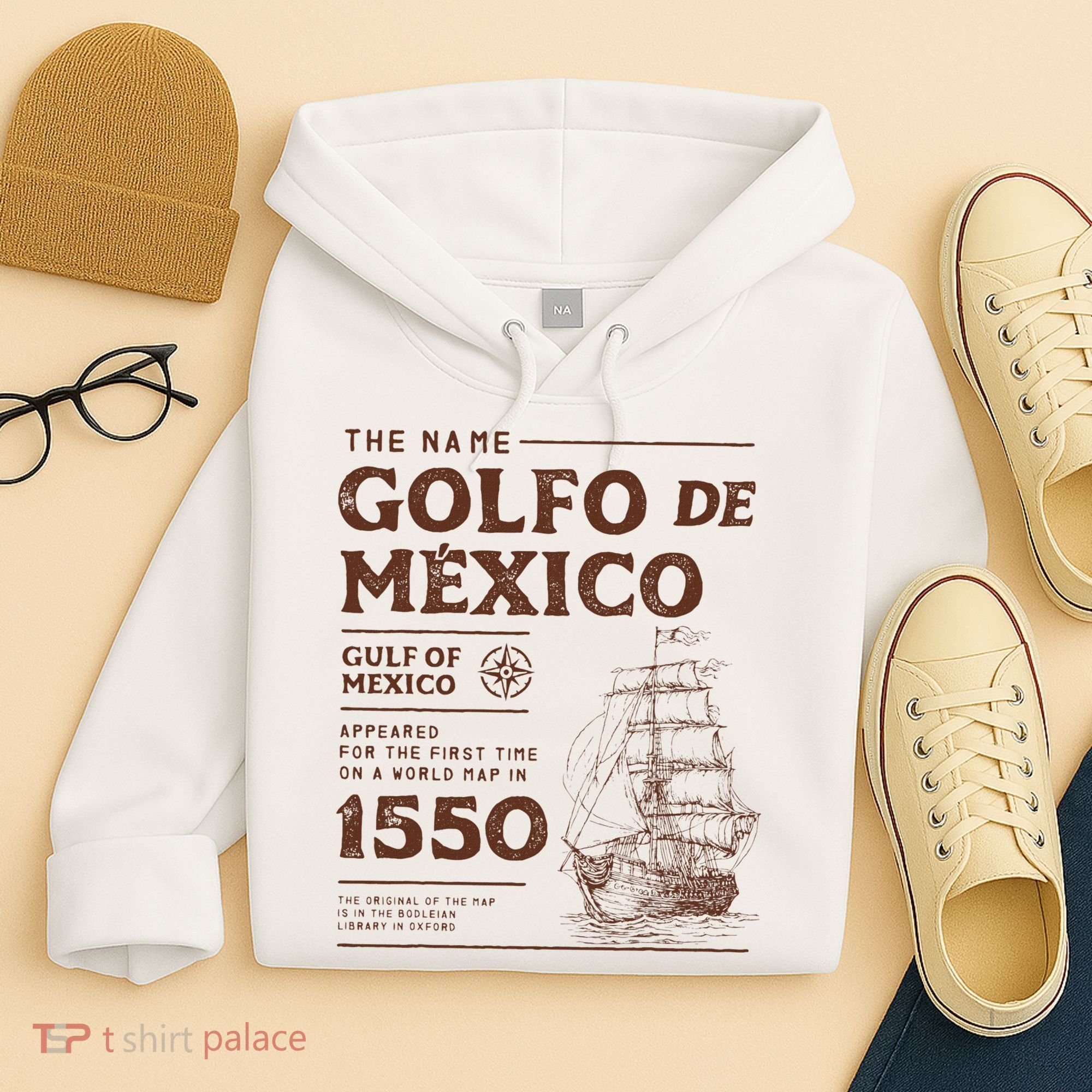 Gulf Of Mexico Name Origin 1550 Hoodie
