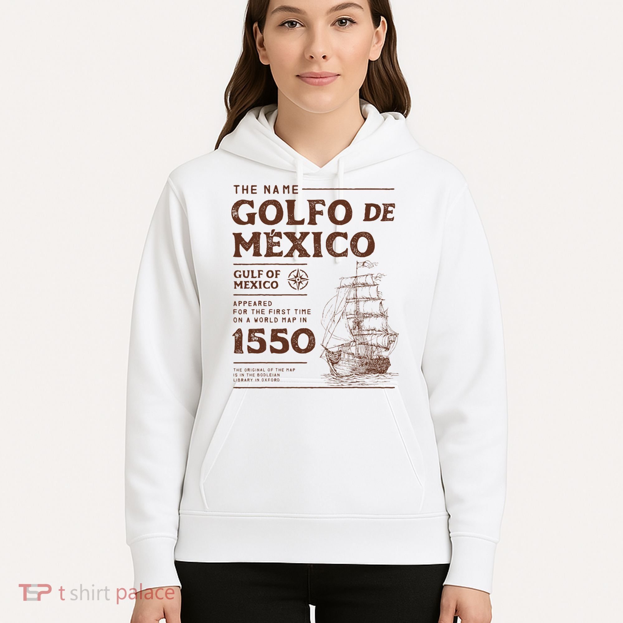 Gulf Of Mexico Name Origin 1550 Hoodie