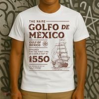 Gulf Of Mexico Name Origin 1550 T-Shirt thumb 3