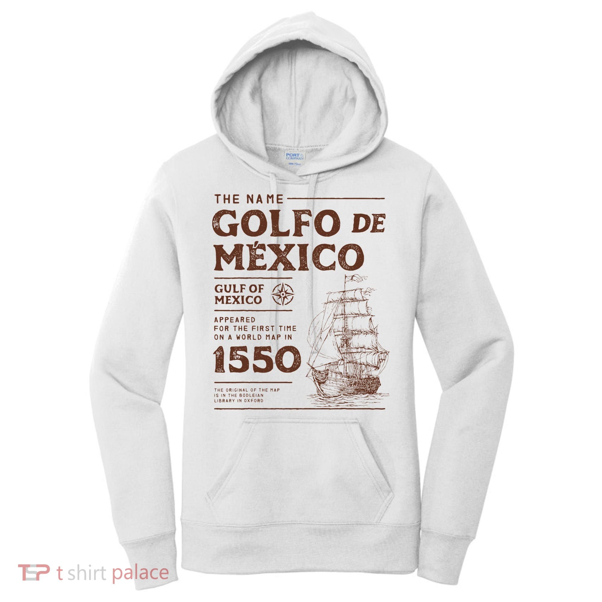 Gulf Of Mexico Name Origin 1550 Women's Hoodie