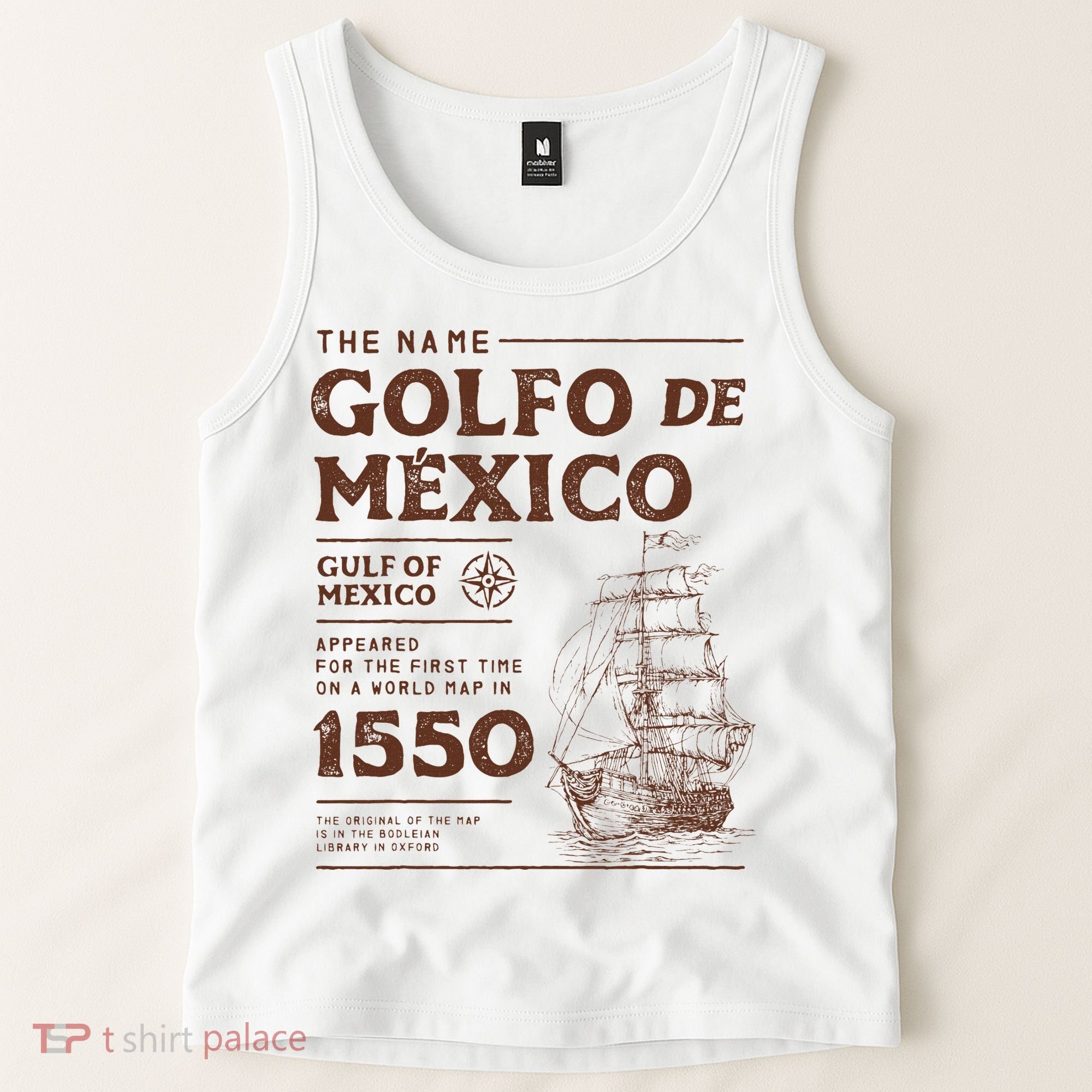 Gulf Of Mexico Name Origin 1550 Tank Top