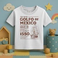 Gulf Of Mexico Name Origin 1550 Toddler T-Shirt thumb 3