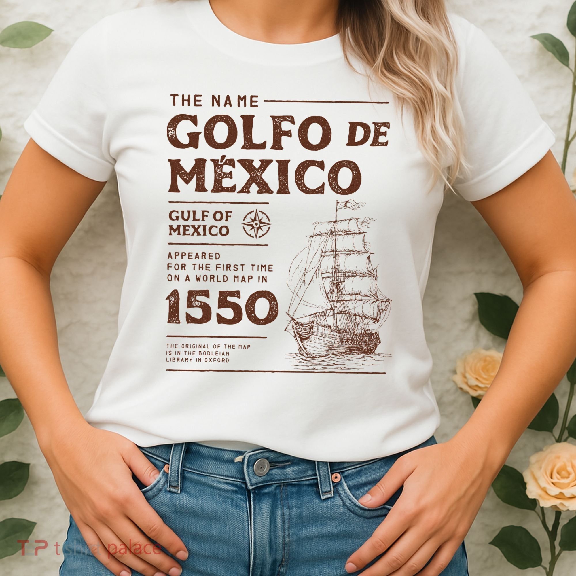 Gulf Of Mexico Name Origin 1550 Women's T-Shirt