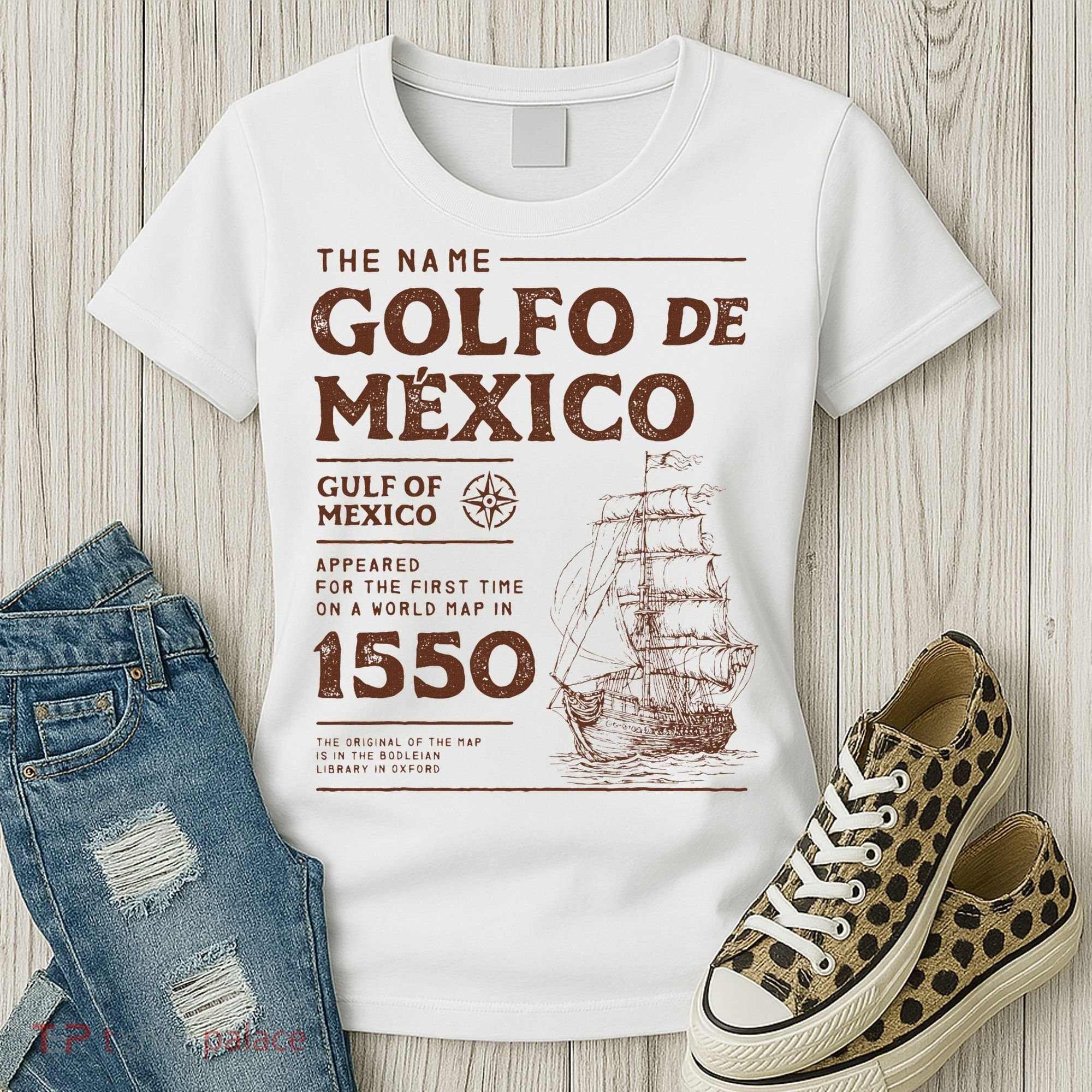 Gulf Of Mexico Name Origin 1550 Women's T-Shirt