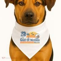 Gulf Of Mexico USA-Made Doggie Bandana thumb 1