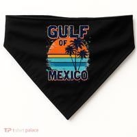 Gulf Of Mexico Since 1550 Retro Beach USA-Made Doggie Bandana thumb 0