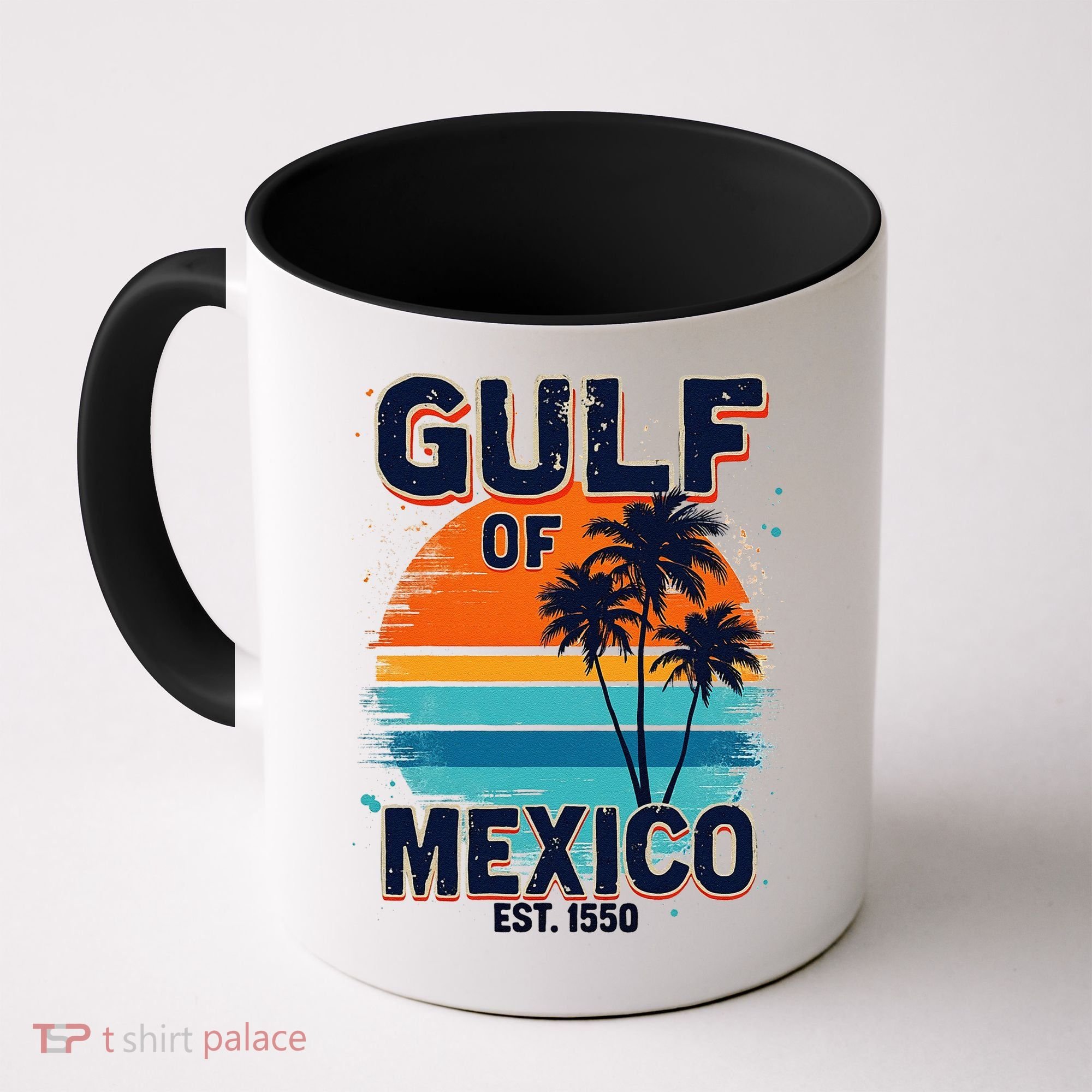 Gulf Of Mexico Since 1550 Retro Beach Coffee Mug