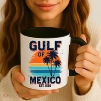 Gulf Of Mexico Since 1550 Retro Beach Coffee Mug thumb 3