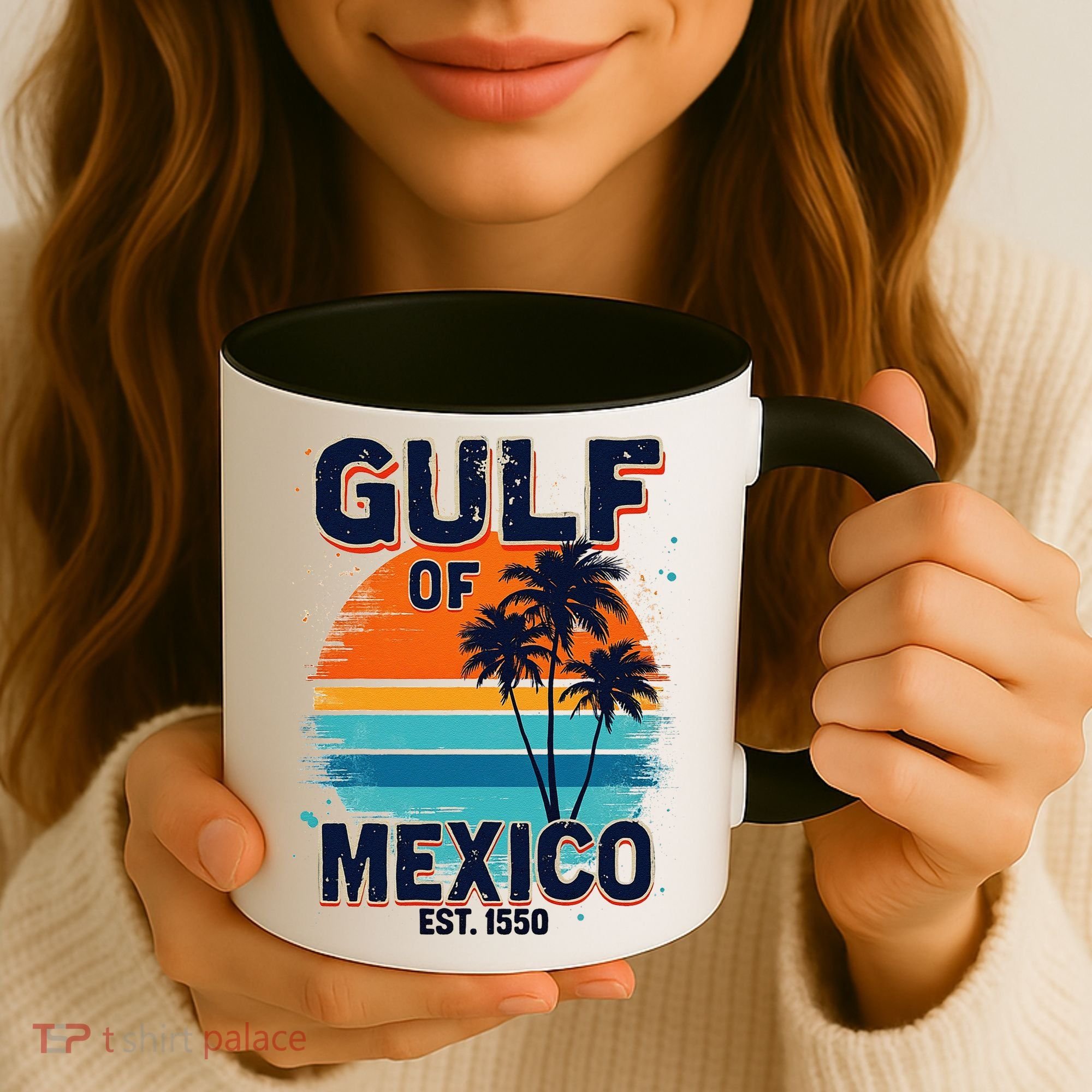 Gulf Of Mexico Since 1550 Retro Beach Coffee Mug