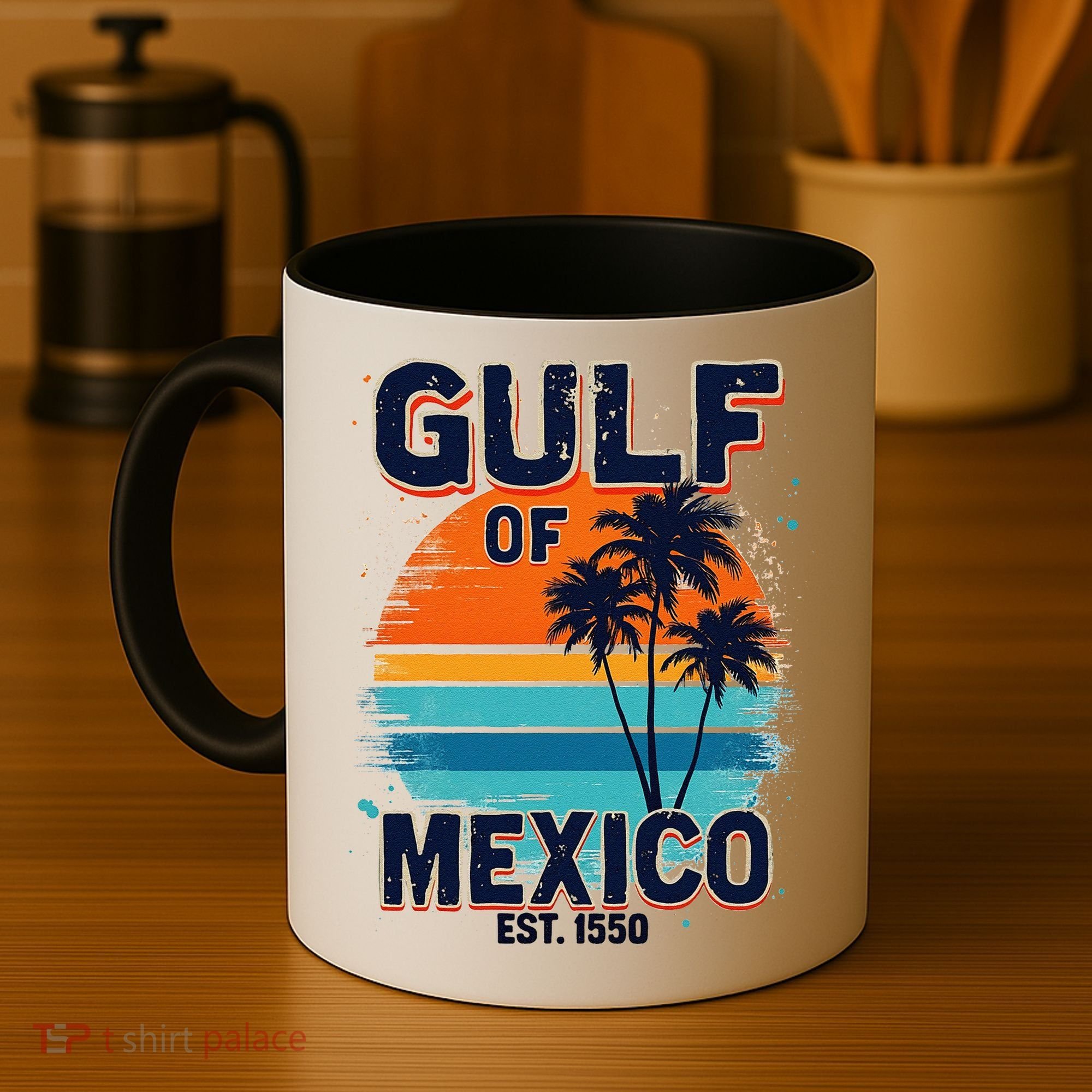 Gulf Of Mexico Since 1550 Retro Beach Coffee Mug