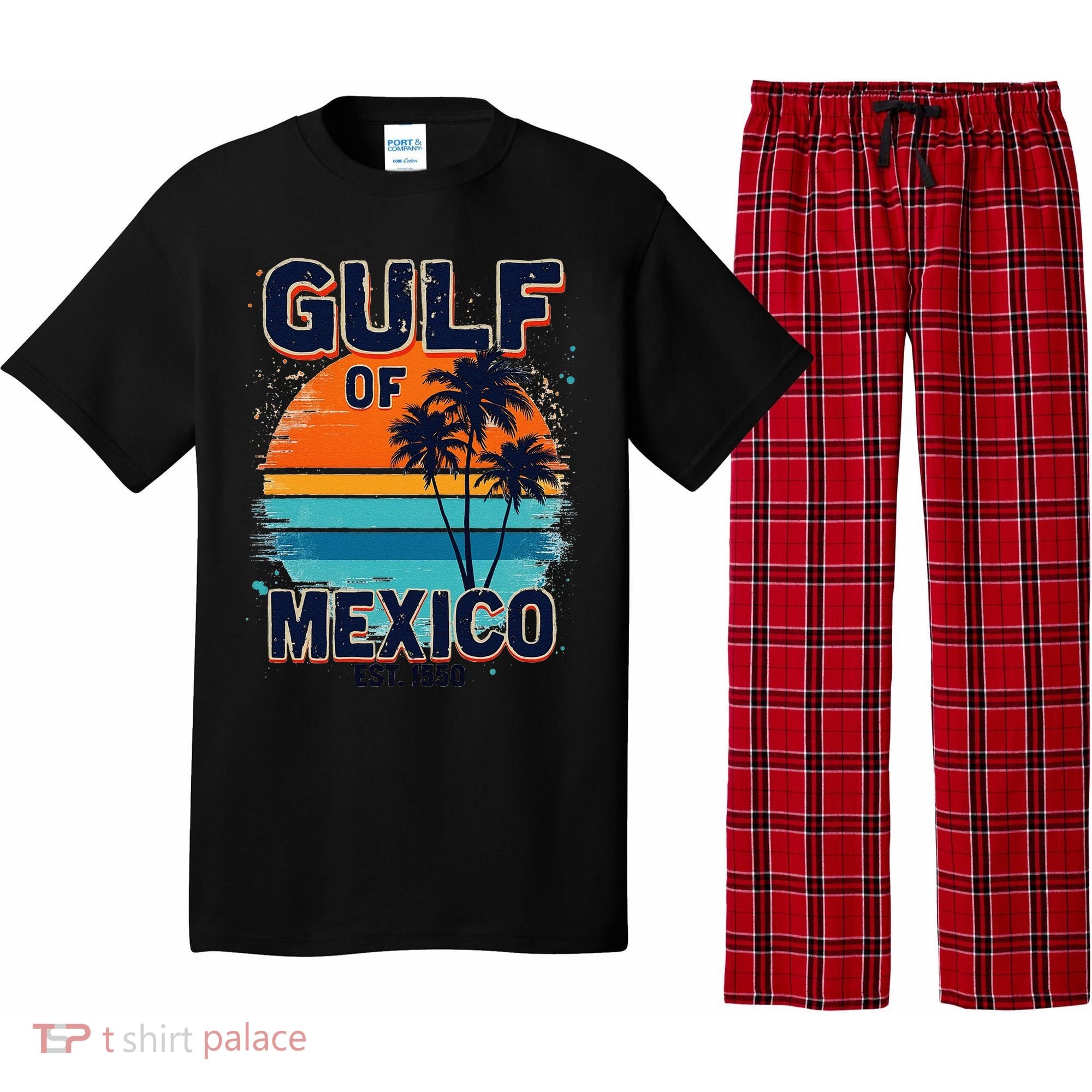 Gulf Of Mexico Since 1550 Retro Beach Pajama Set