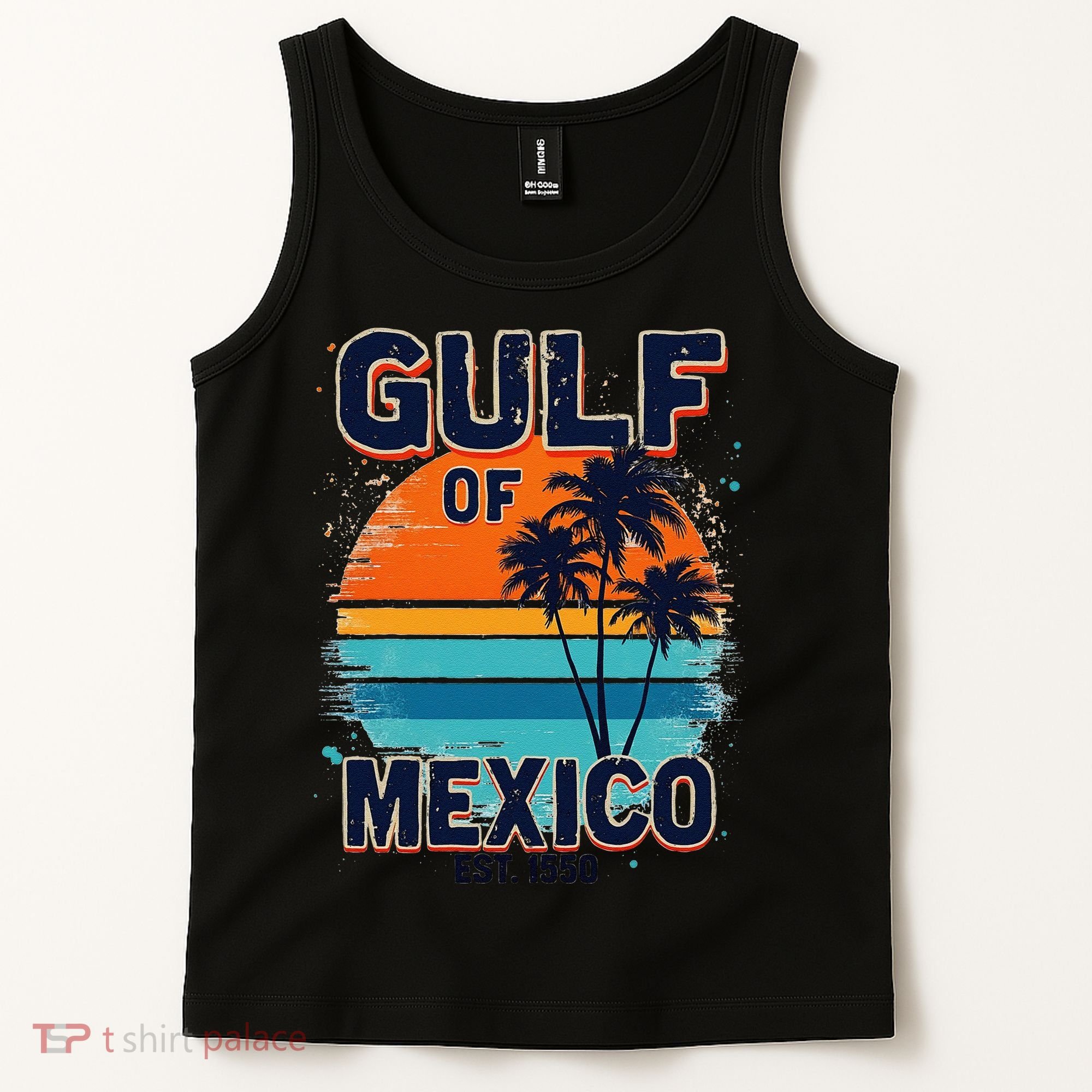 Gulf Of Mexico Since 1550 Retro Beach Tank Top