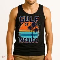 Gulf Of Mexico Since 1550 Retro Beach Tank Top thumb 3