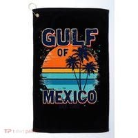 Gulf Of Mexico Since 1550 Retro Beach Golf Towel thumb 0