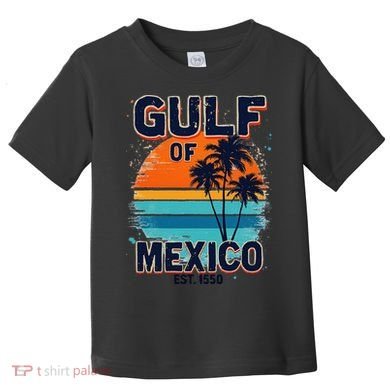 Gulf Of Mexico Since 1550 Retro Beach Toddler T-Shirt