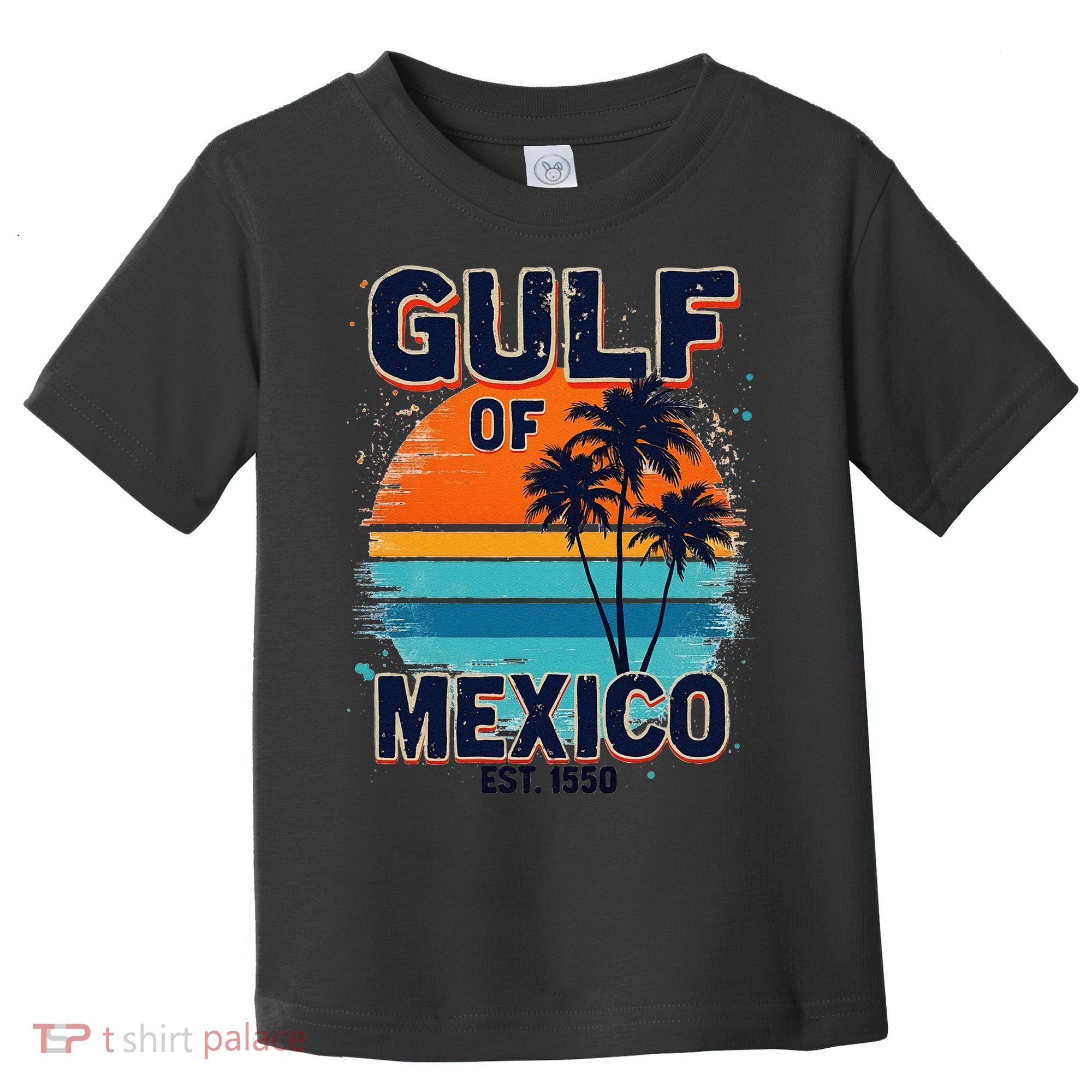 Gulf Of Mexico Since 1550 Retro Beach Toddler T-Shirt