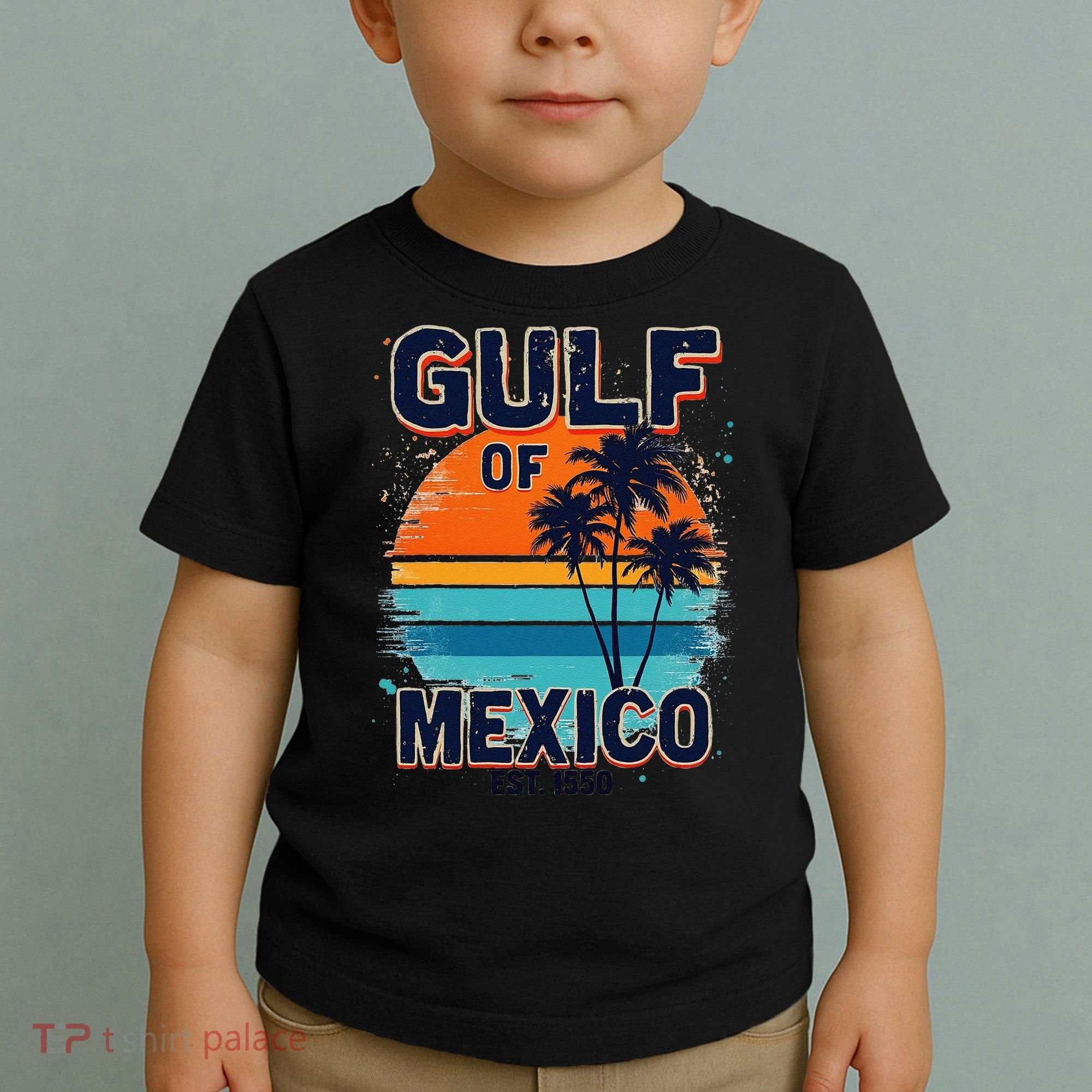 Gulf Of Mexico Since 1550 Retro Beach Toddler T-Shirt