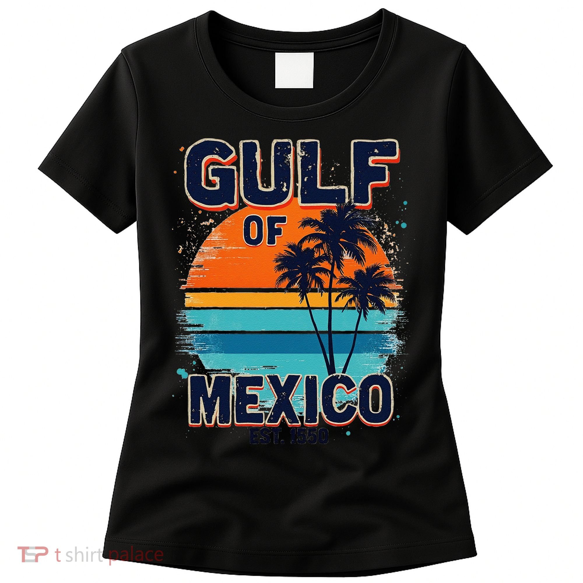 Gulf Of Mexico Since 1550 Retro Beach Women's T-Shirt