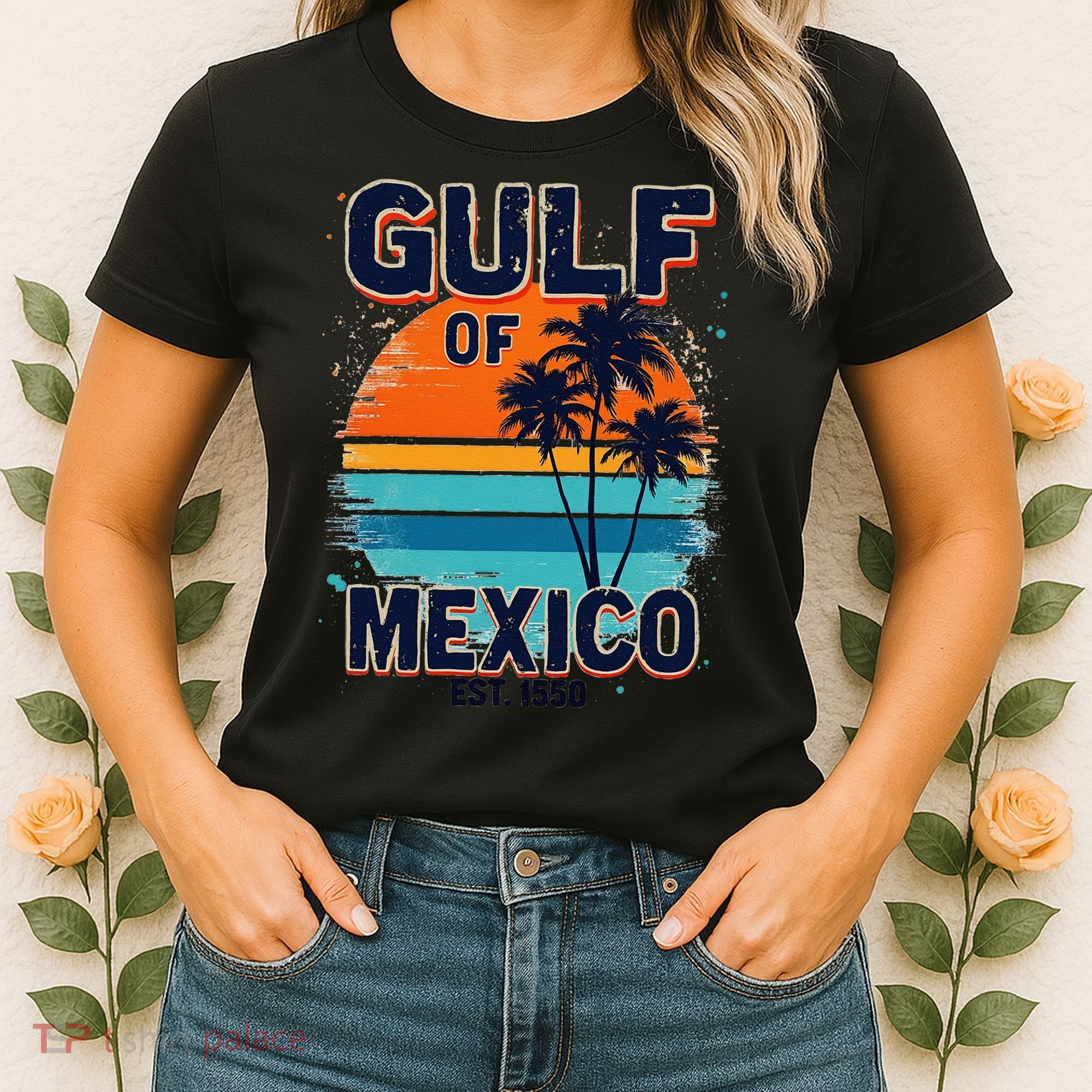 Gulf Of Mexico Since 1550 Retro Beach Women's T-Shirt