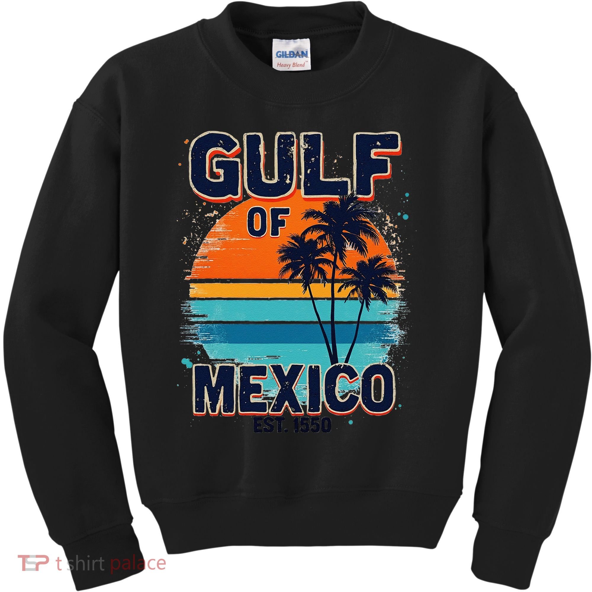 Gulf Of Mexico Since 1550 Retro Beach Kids Sweatshirt