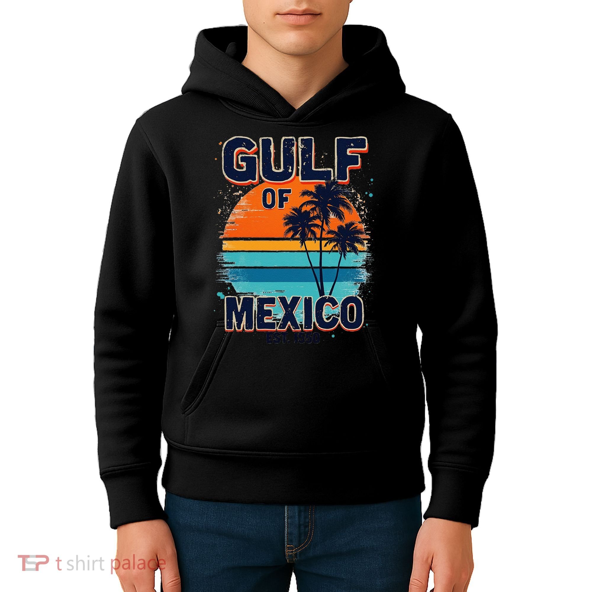 Gulf Of Mexico Since 1550 Retro Beach Kids Hoodie