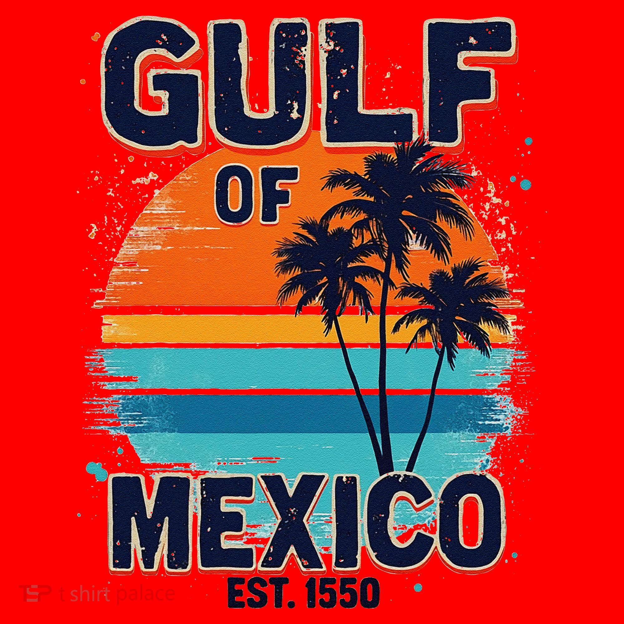 Gulf Of Mexico Since 1550 Retro Beach Santa Hat
