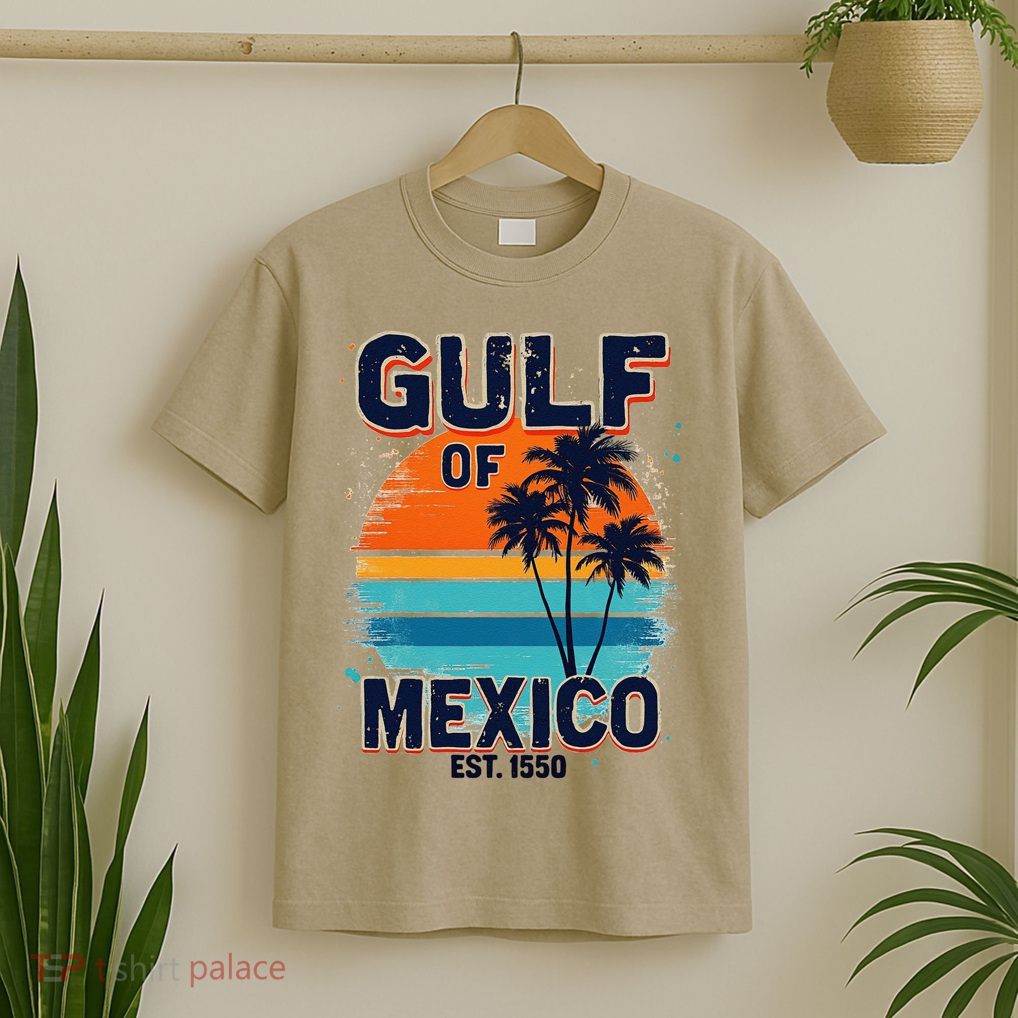 Gulf Of Mexico Since 1550 Retro Beach T-Shirt