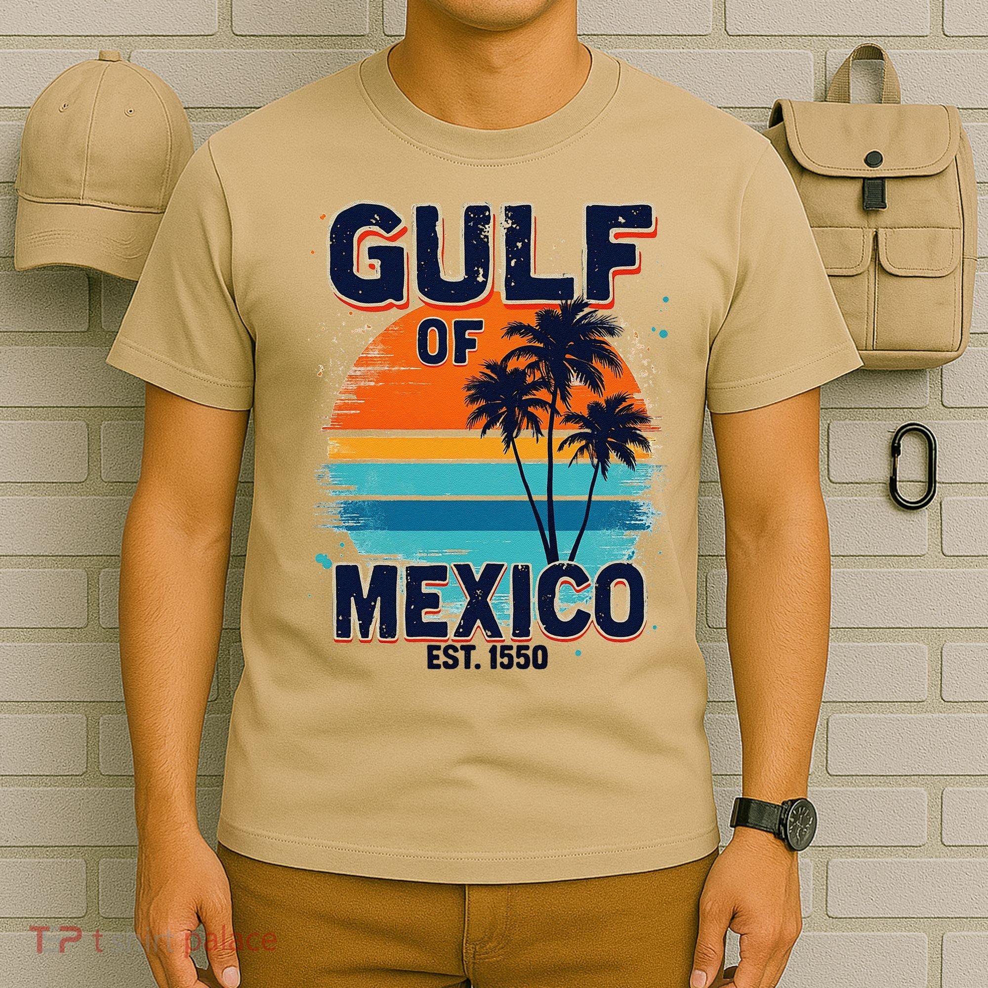 Gulf Of Mexico Since 1550 Retro Beach T-Shirt