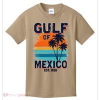 Gulf Of Mexico Since 1550 Retro Beach Kids T-Shirt thumb 0