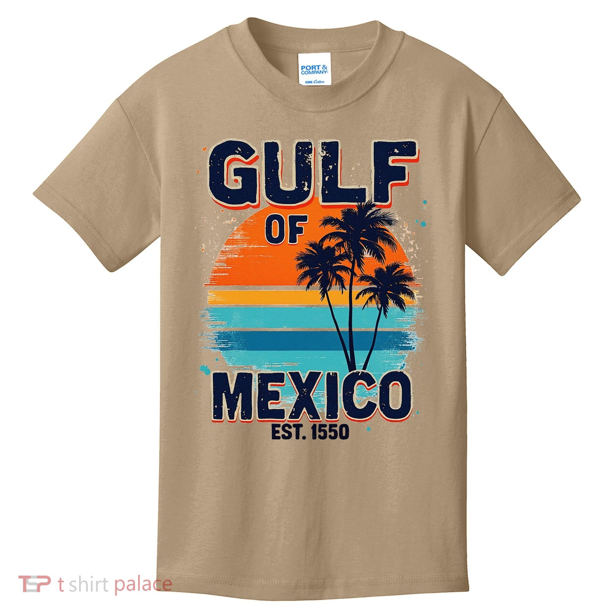 Gulf Of Mexico Since 1550 Retro Beach Kids T-Shirt