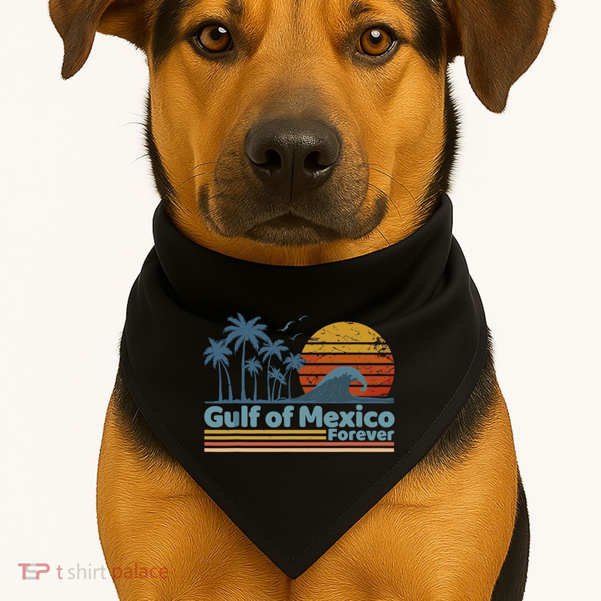 Gulf Of Mexico USA-Made Doggie Bandana
