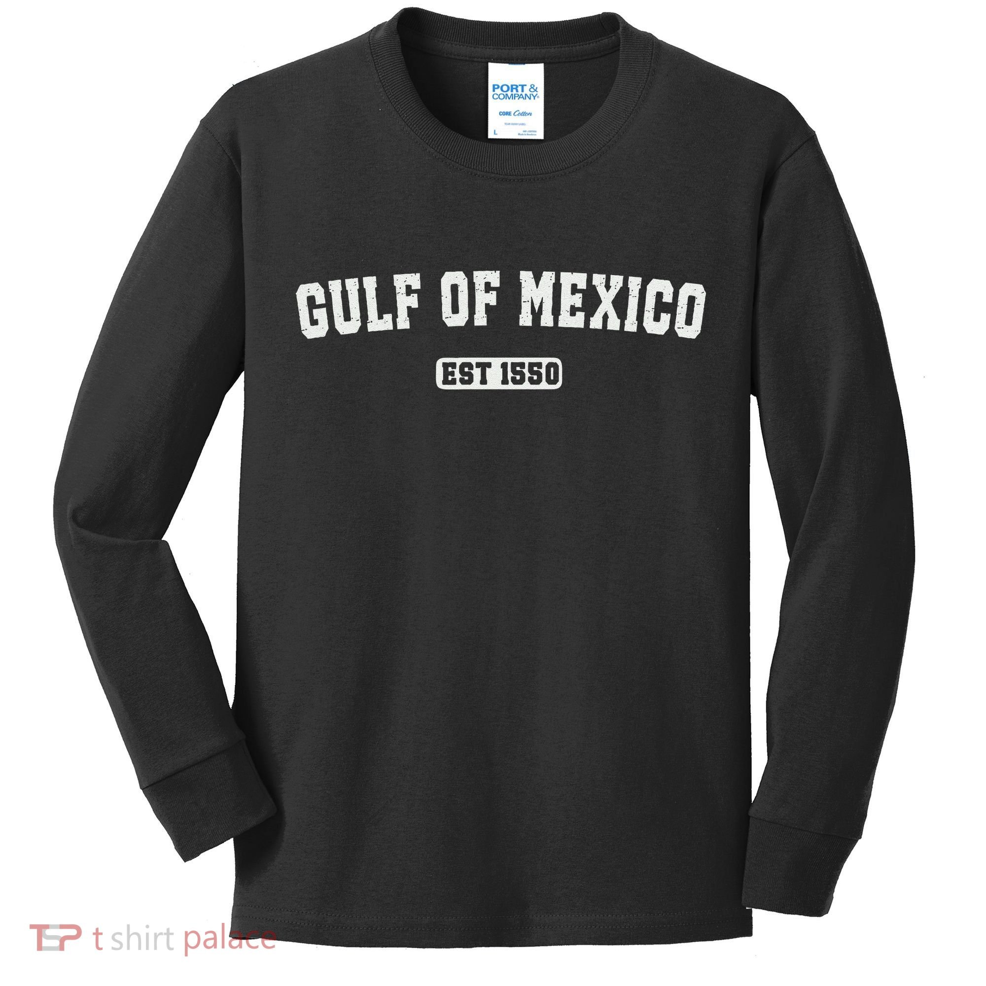 Gulf Of Mexico Est 1550 Kids Long Sleeve Shirt