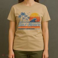 Gulf Of Mexico Est 1550 Retro Vintage Beach T-Shirt thumb 4