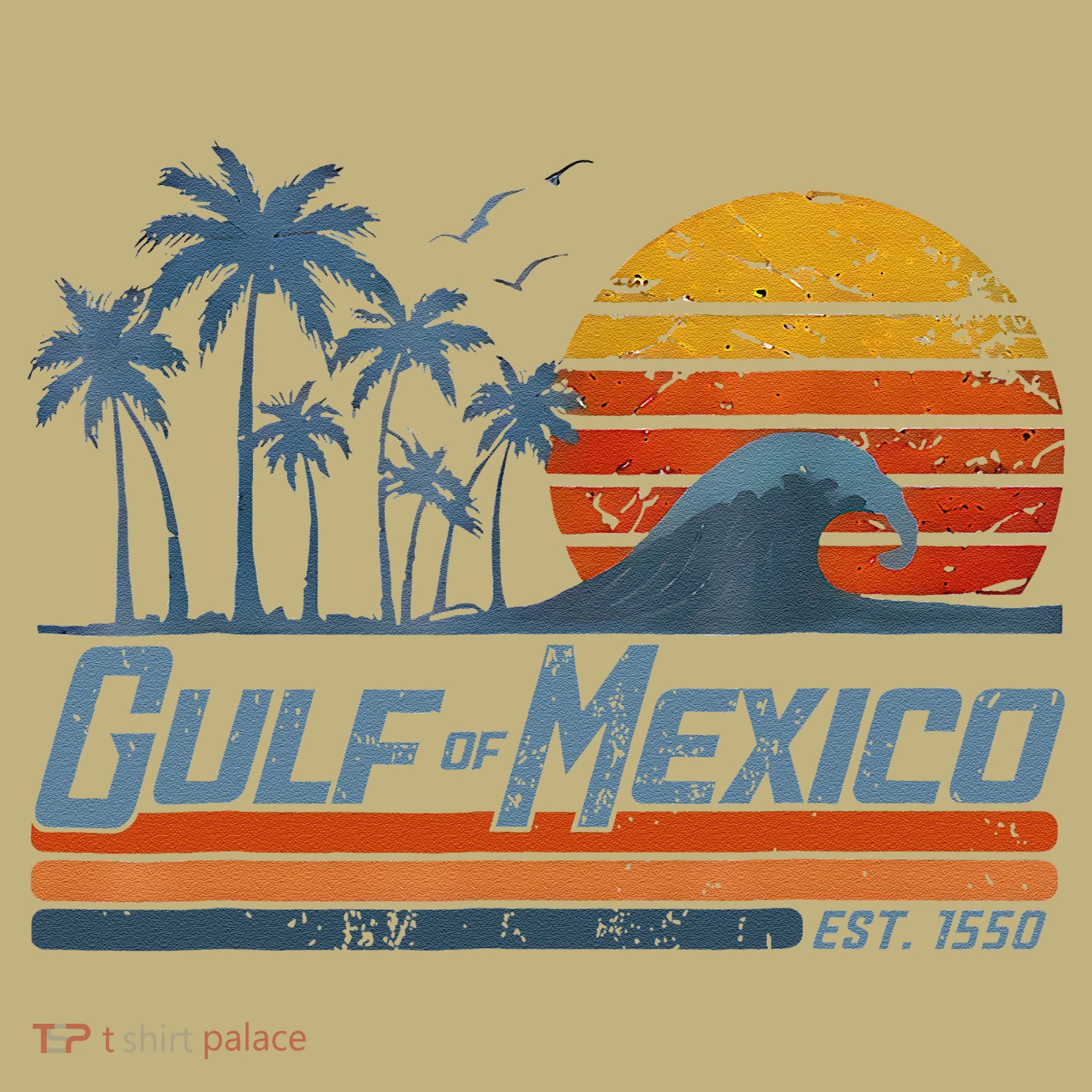 Gulf Of Mexico Est 1550 Retro Vintage Beach T-Shirt