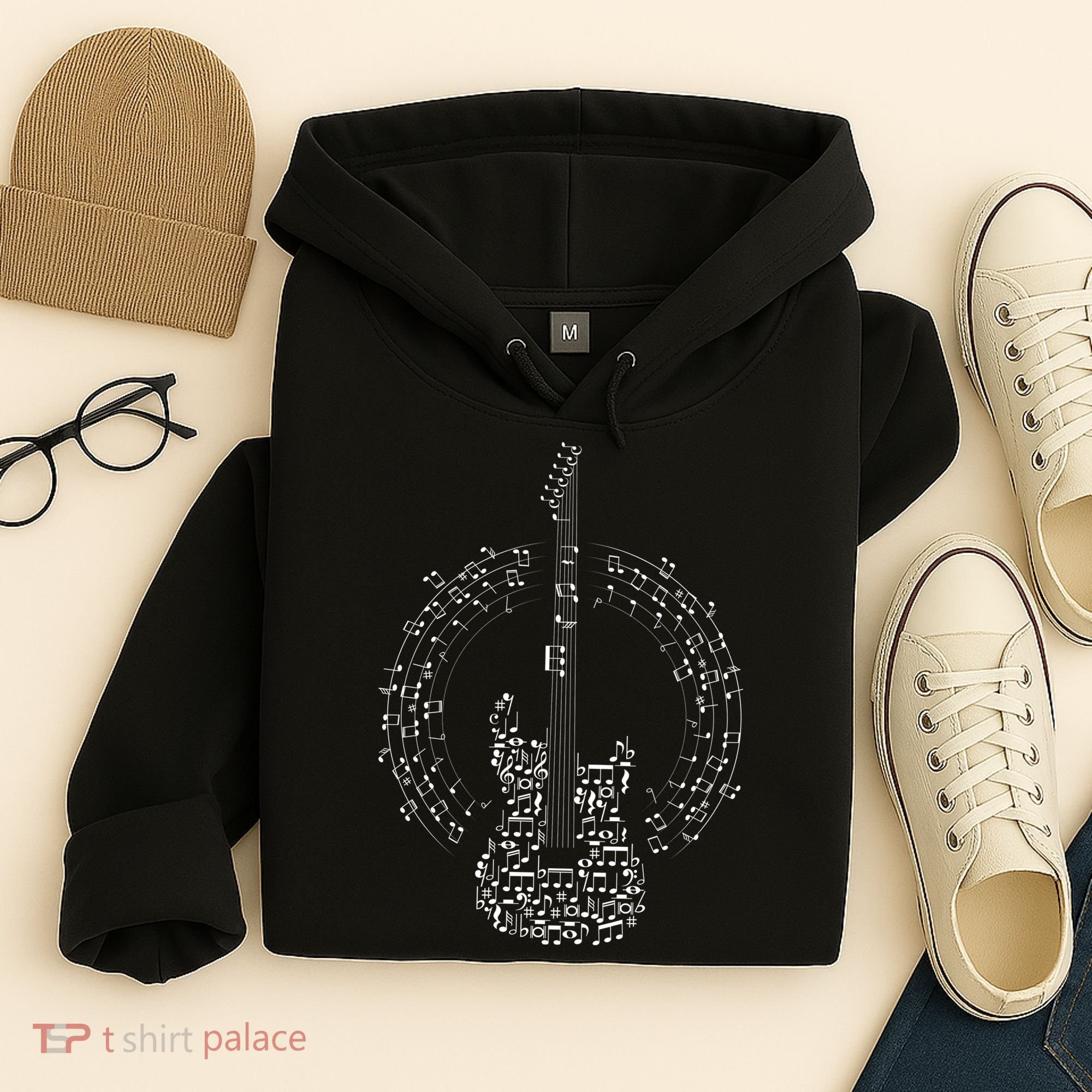 Guitar Of Musical Notes Hoodie