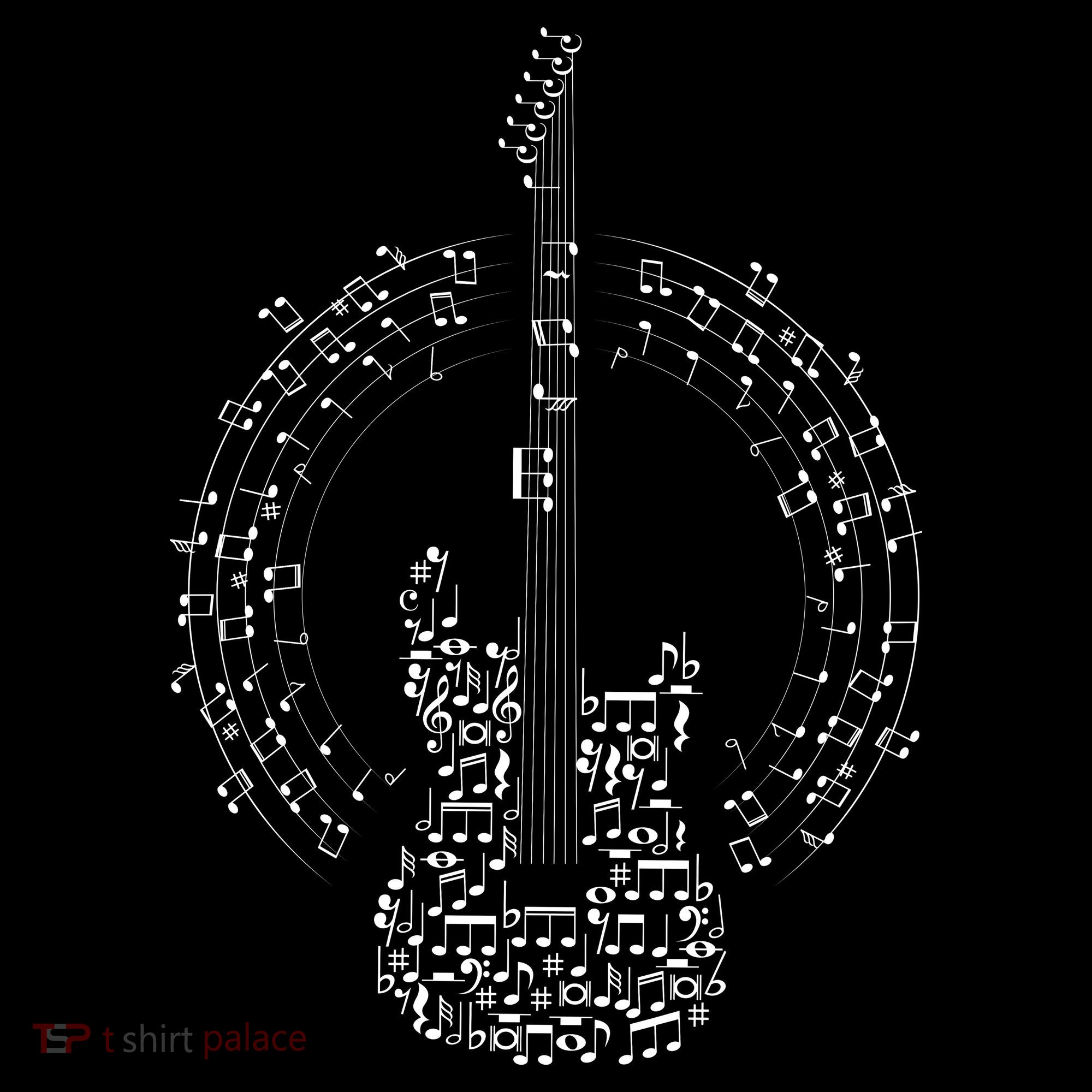 Guitar Of Musical Notes Women's Tank Top