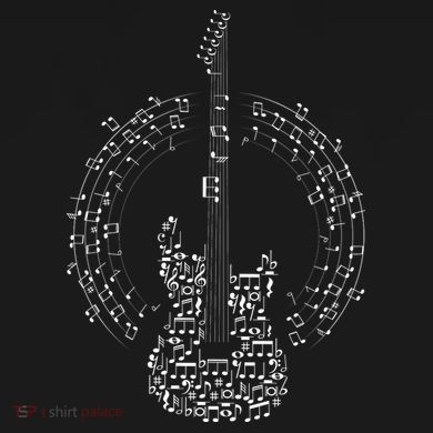 Guitar Of Musical Notes Toddler Hoodie