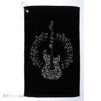 Guitar Of Musical Notes Golf Towel thumb 0