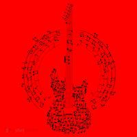 Guitar Of Musical Notes Santa Hat thumb 1