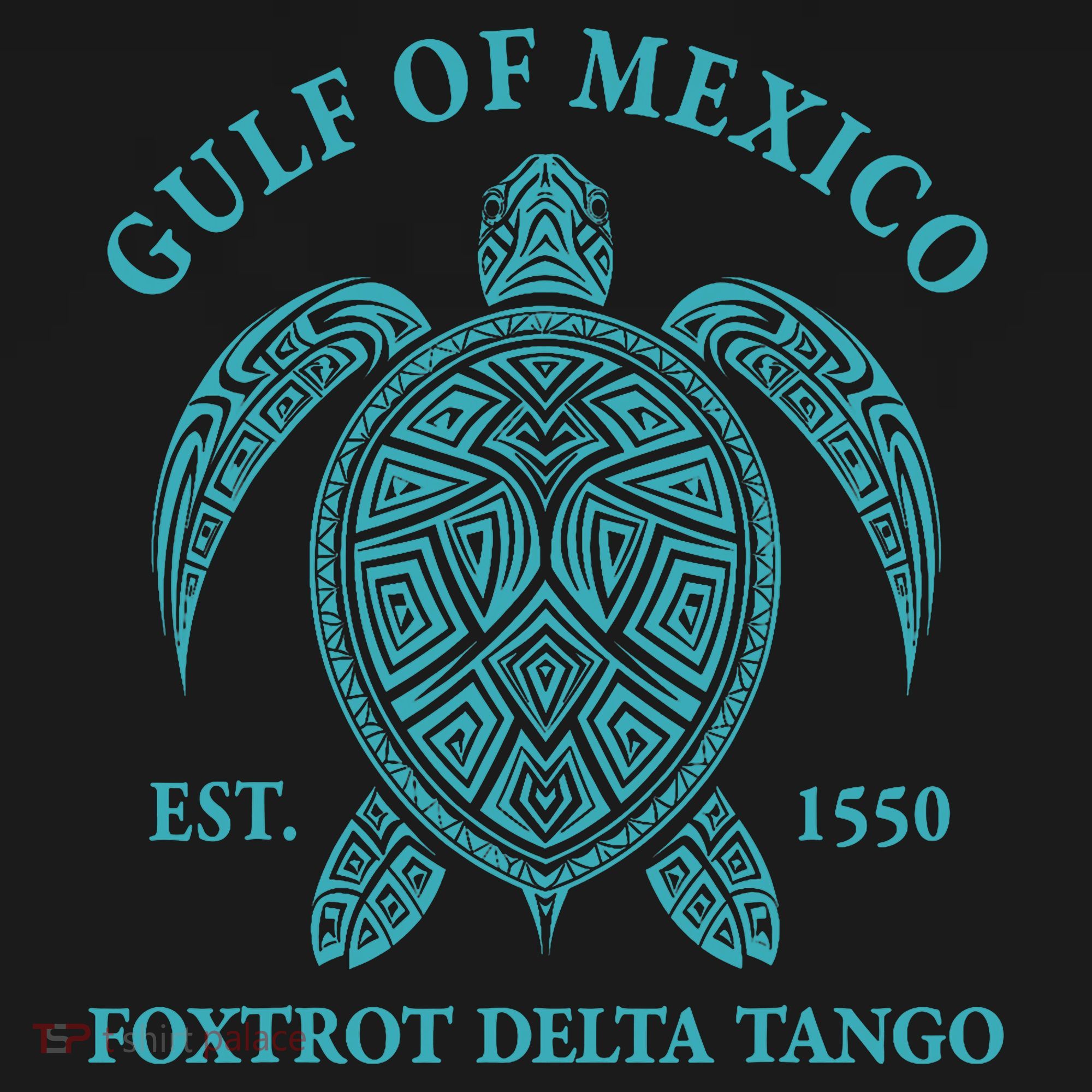 Gulf Of Mexico Turtle Foxtrot Delta Tango EST 1550 Coaster