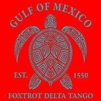Gulf Of Mexico Turtle Foxtrot Delta Tango EST 1550 Santa Hat thumb 1