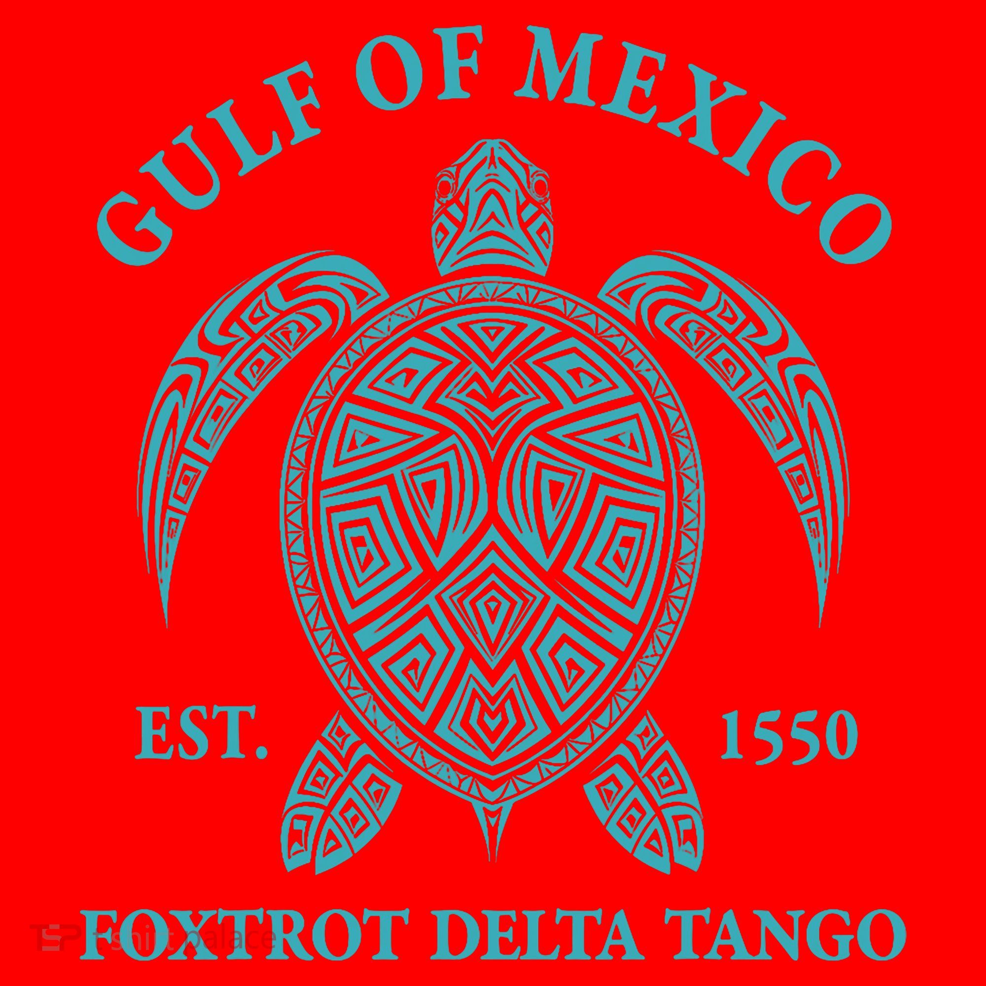 Gulf Of Mexico Turtle Foxtrot Delta Tango EST 1550 Santa Hat
